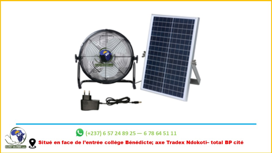 VENTILATEUR SOLAIRE HYBRIDE DE TABLE 12"